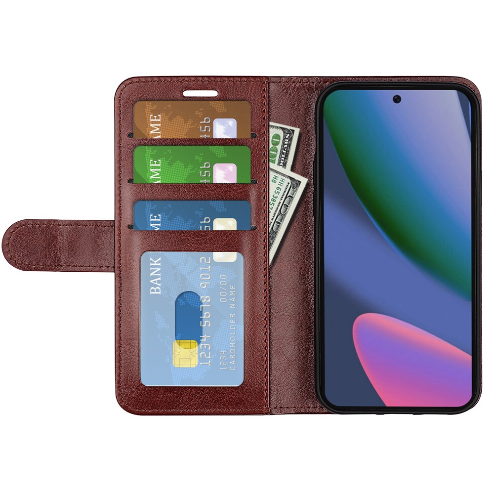  Google Pixel 11 Pro XL Fodral Crazy Horse Läder Brun