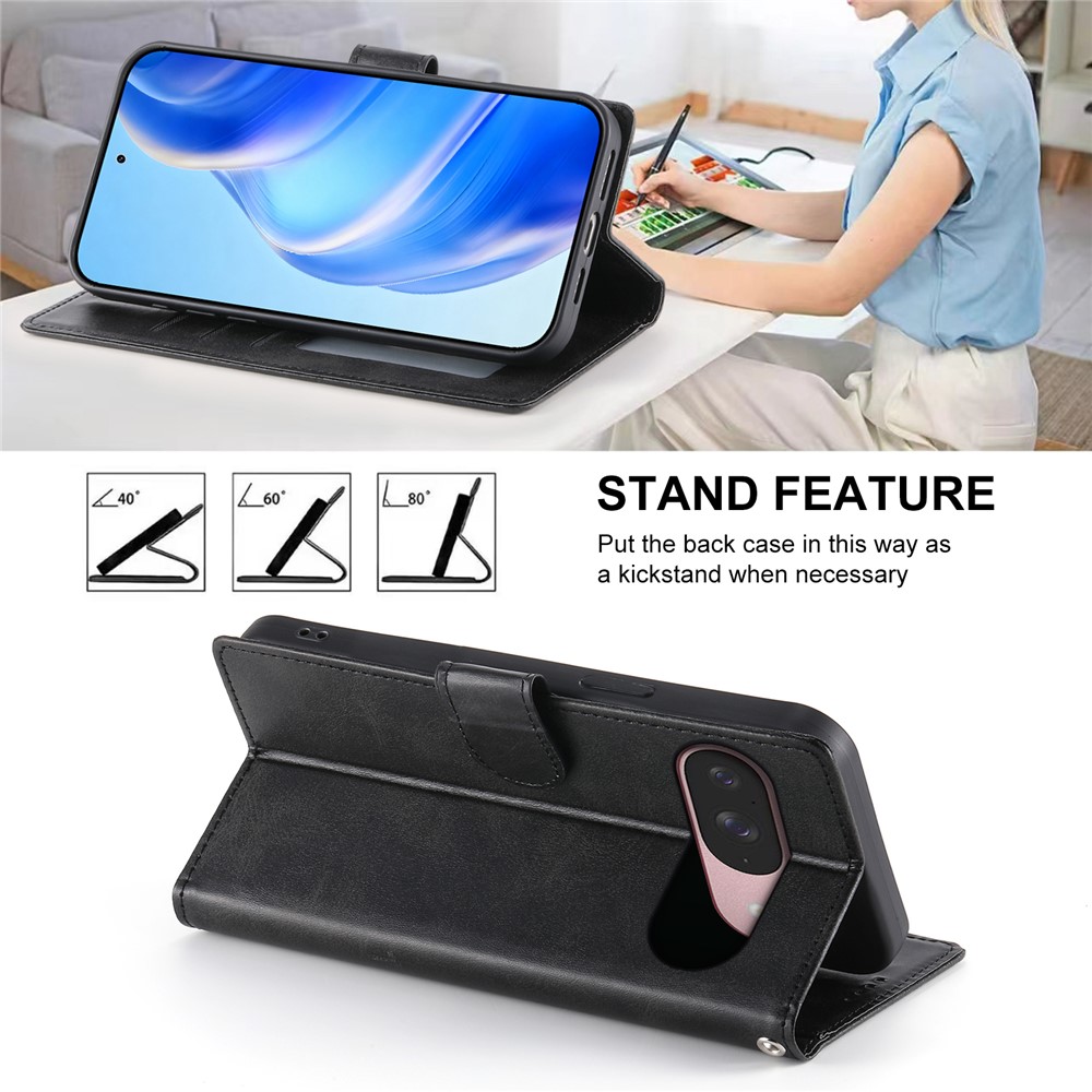  Google Pixel 11/11 Pro Fodral Läder Svart
