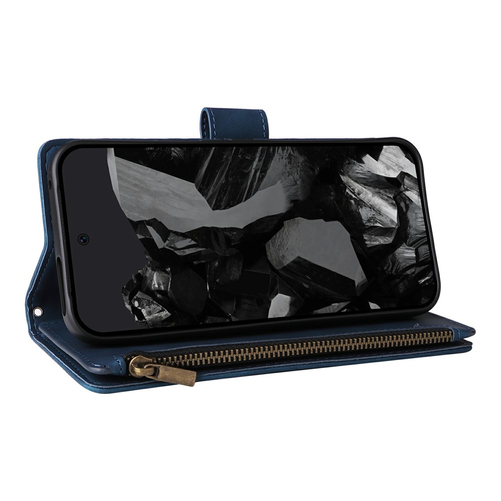  Google Pixel 11/11 Pro Fodral Läder Med Kortfack & Dragkedja
