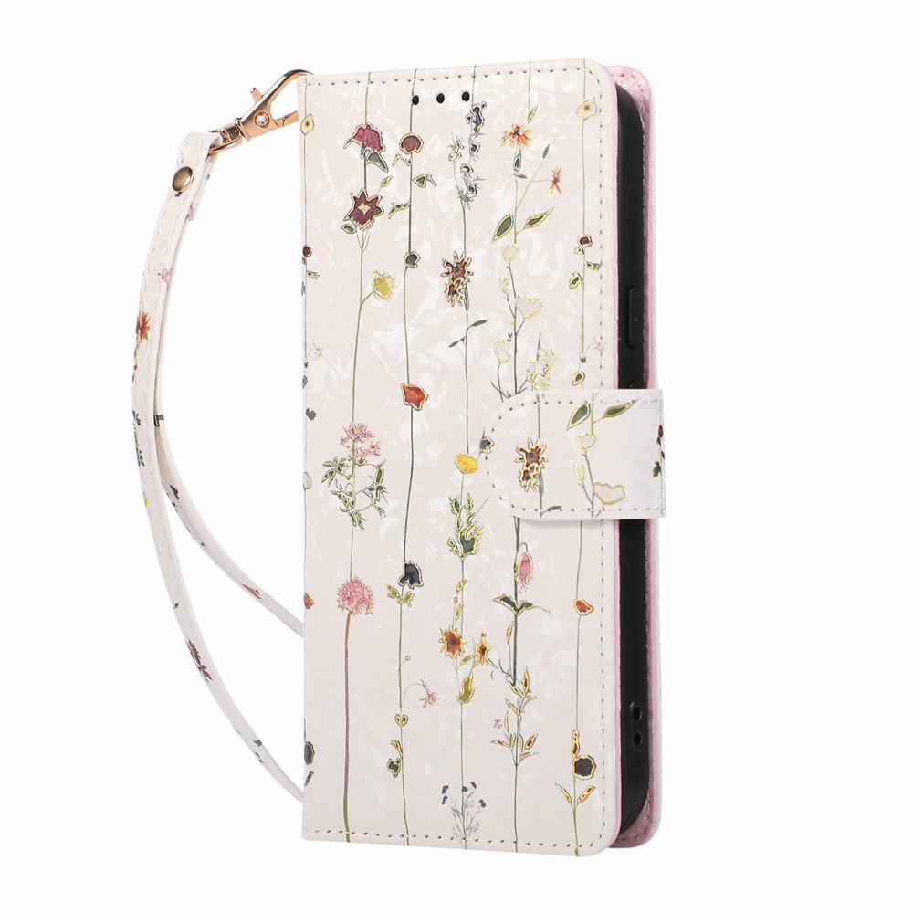  Google Pixel 11/11 Pro Fodral Med Tryck Blommor Vit