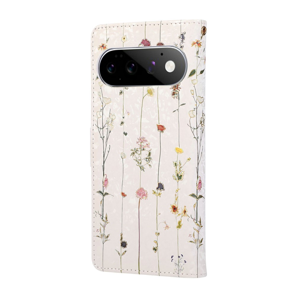  Google Pixel 11/11 Pro Fodral Med Tryck Blommor Vit