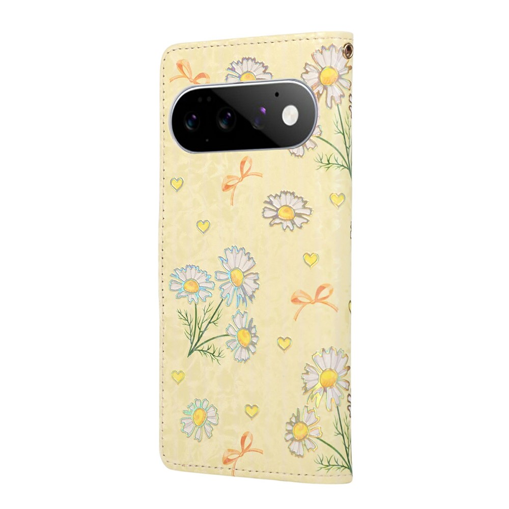  Google Pixel 11/11 Pro Fodral Med Tryck Blommor Gul