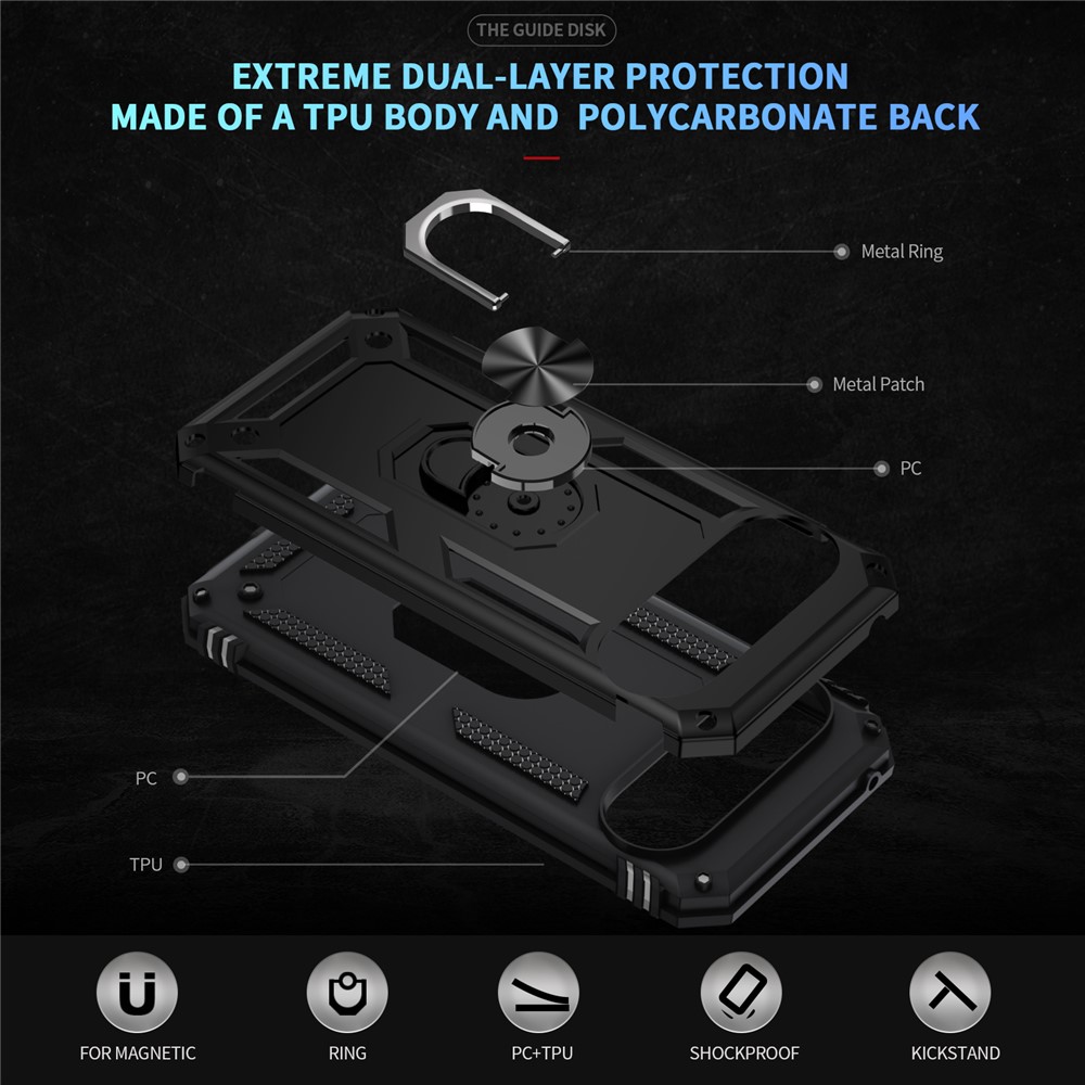  Google Pixel 11 / 11 Pro Skal Hybrid Kickstand Svart
