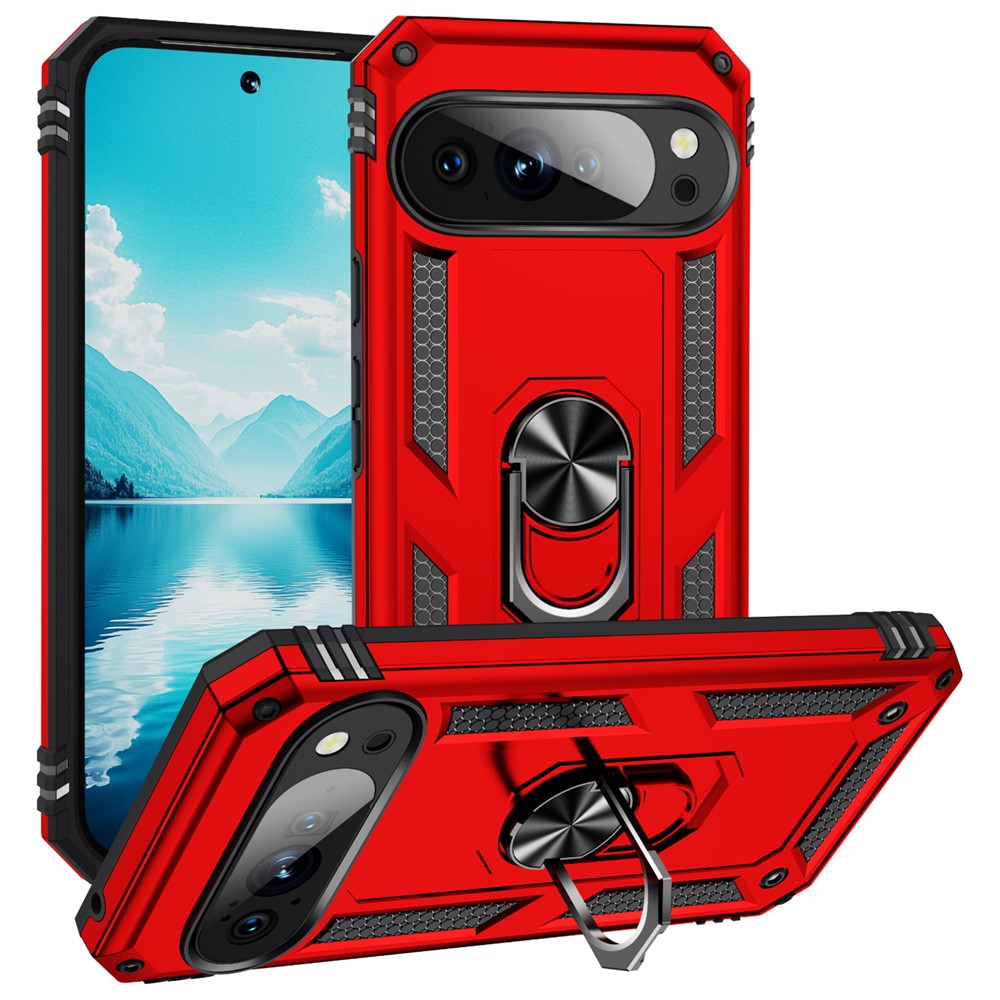  Google Pixel 11 / 11 Pro Skal Hybrid Kickstand Röd