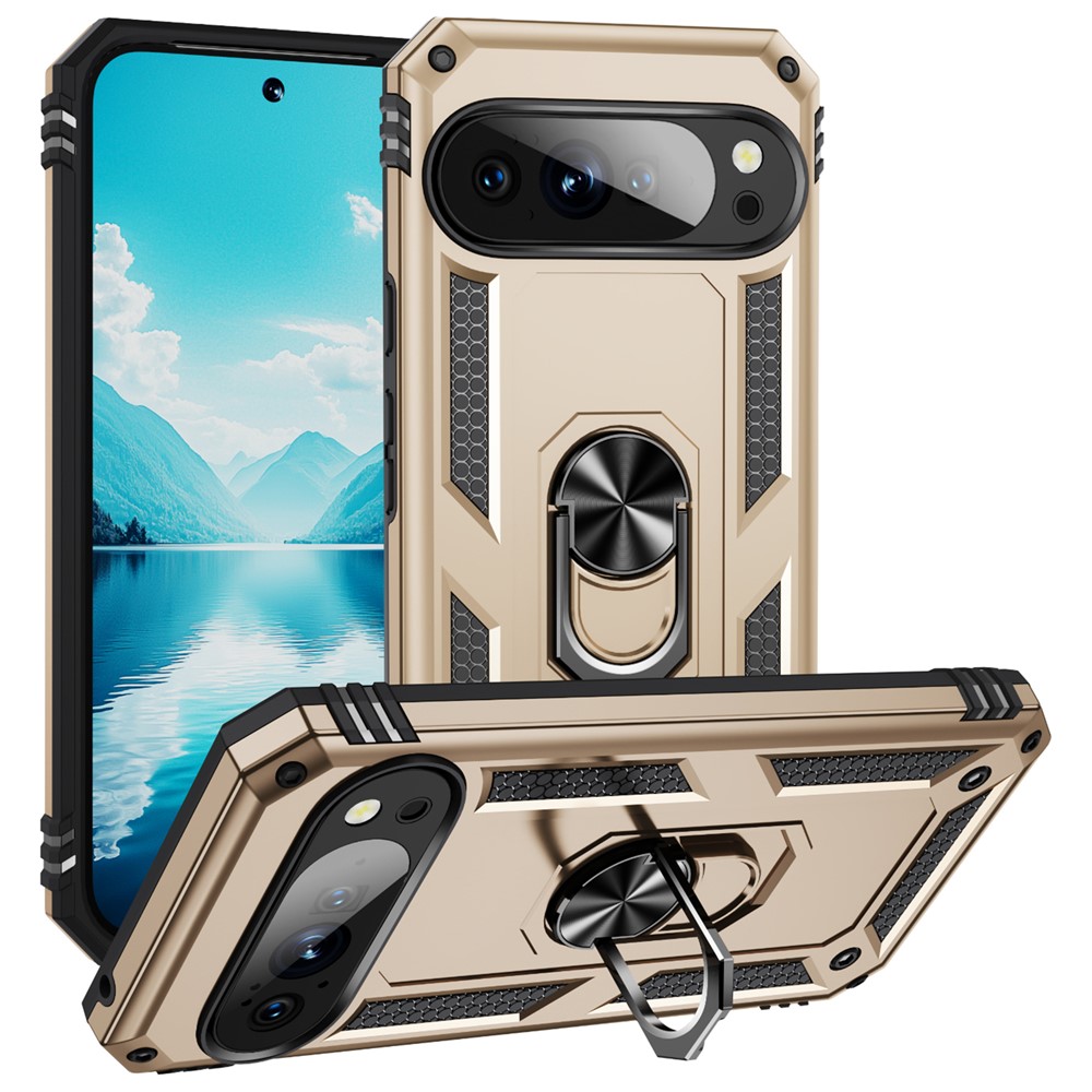  Google Pixel 11 / 11 Pro Skal Hybrid Kickstand Guld