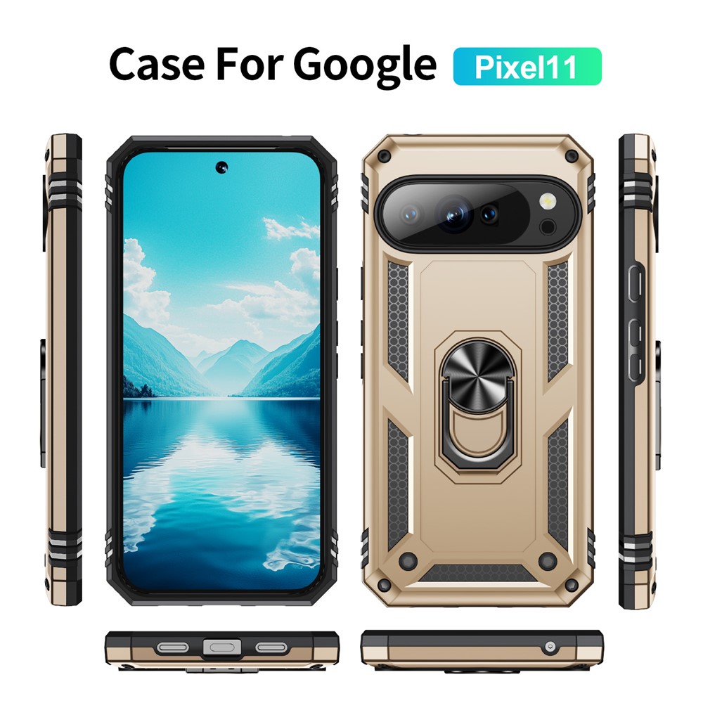  Google Pixel 11 / 11 Pro Skal Hybrid Kickstand Guld