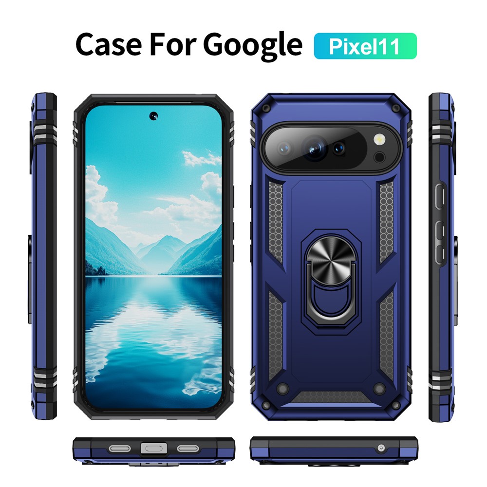  Google Pixel 11 / 11 Pro Skal Hybrid Kickstand Blå