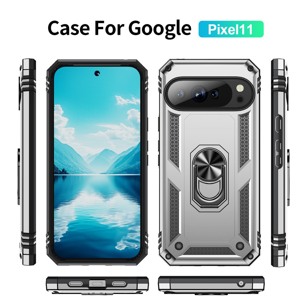  Google Pixel 11 / 11 Pro Skal Hybrid Kickstand Silver