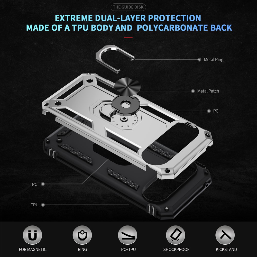  Google Pixel 11 / 11 Pro Skal Hybrid Kickstand Silver