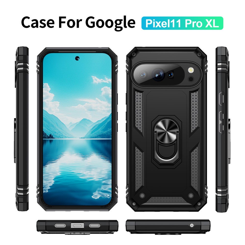  Google Pixel 11 Pro XL Skal Hybrid Kickstand Svart