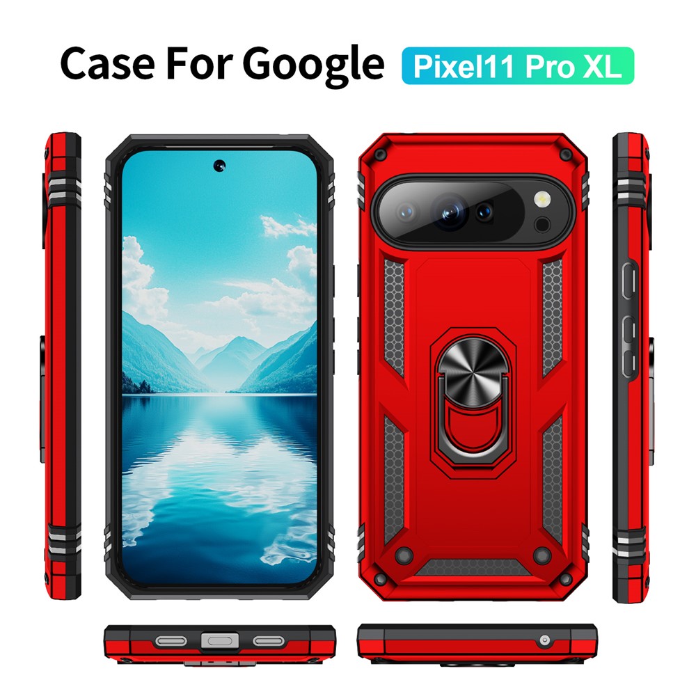  Google Pixel 11 Pro XL Skal Hybrid Kickstand Röd