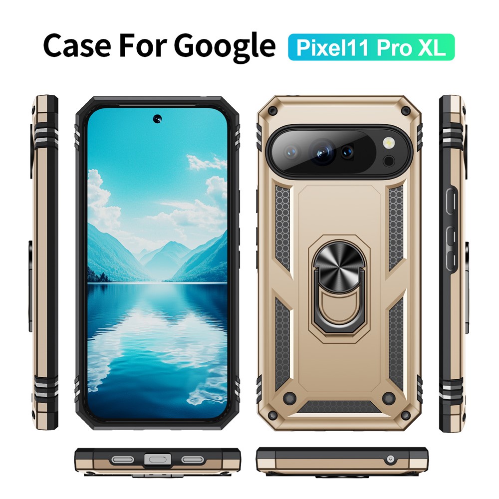  Google Pixel 11 Pro XL Skal Hybrid Kickstand Guld