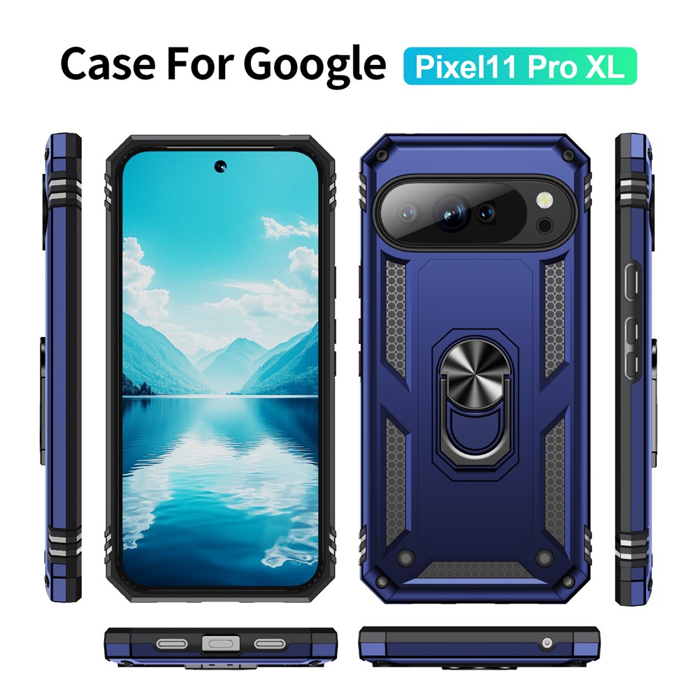  Google Pixel 11 Pro XL Skal Hybrid Kickstand Blå