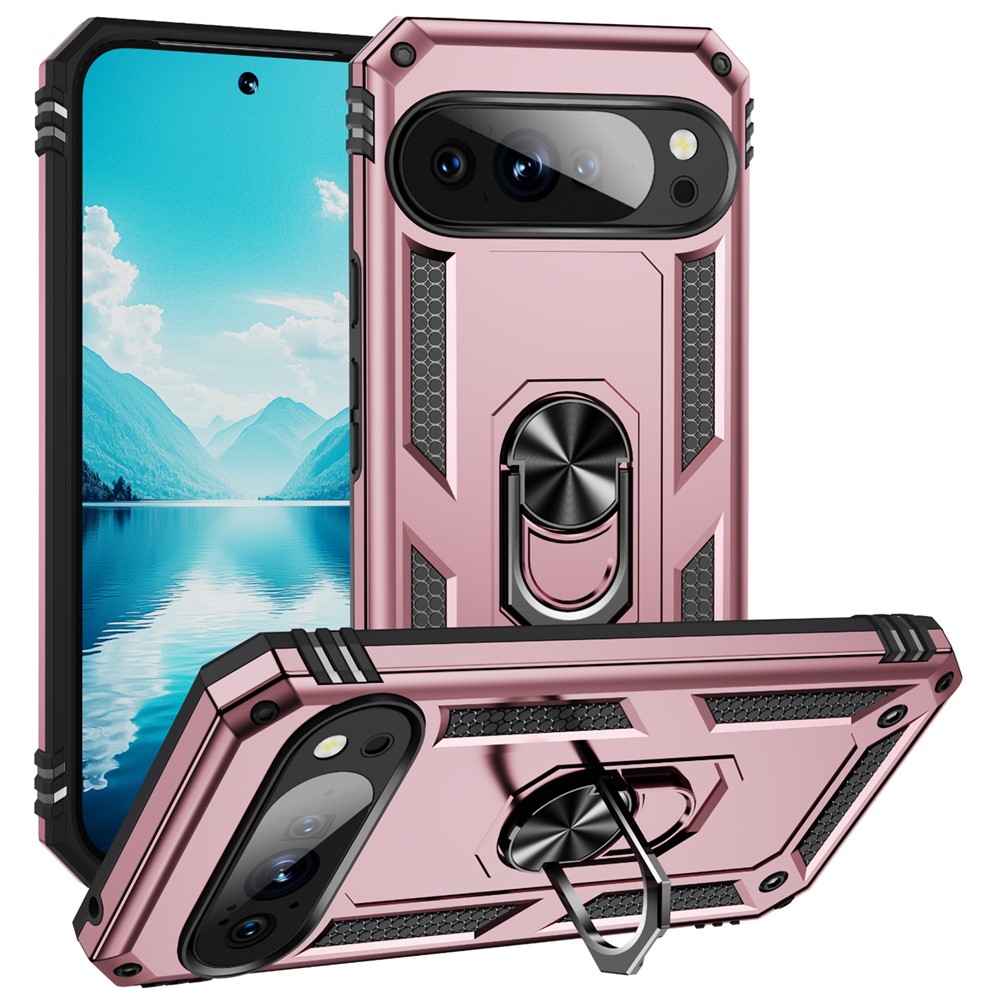  Google Pixel 11 Pro XL Skal Hybrid Kickstand Roséguld