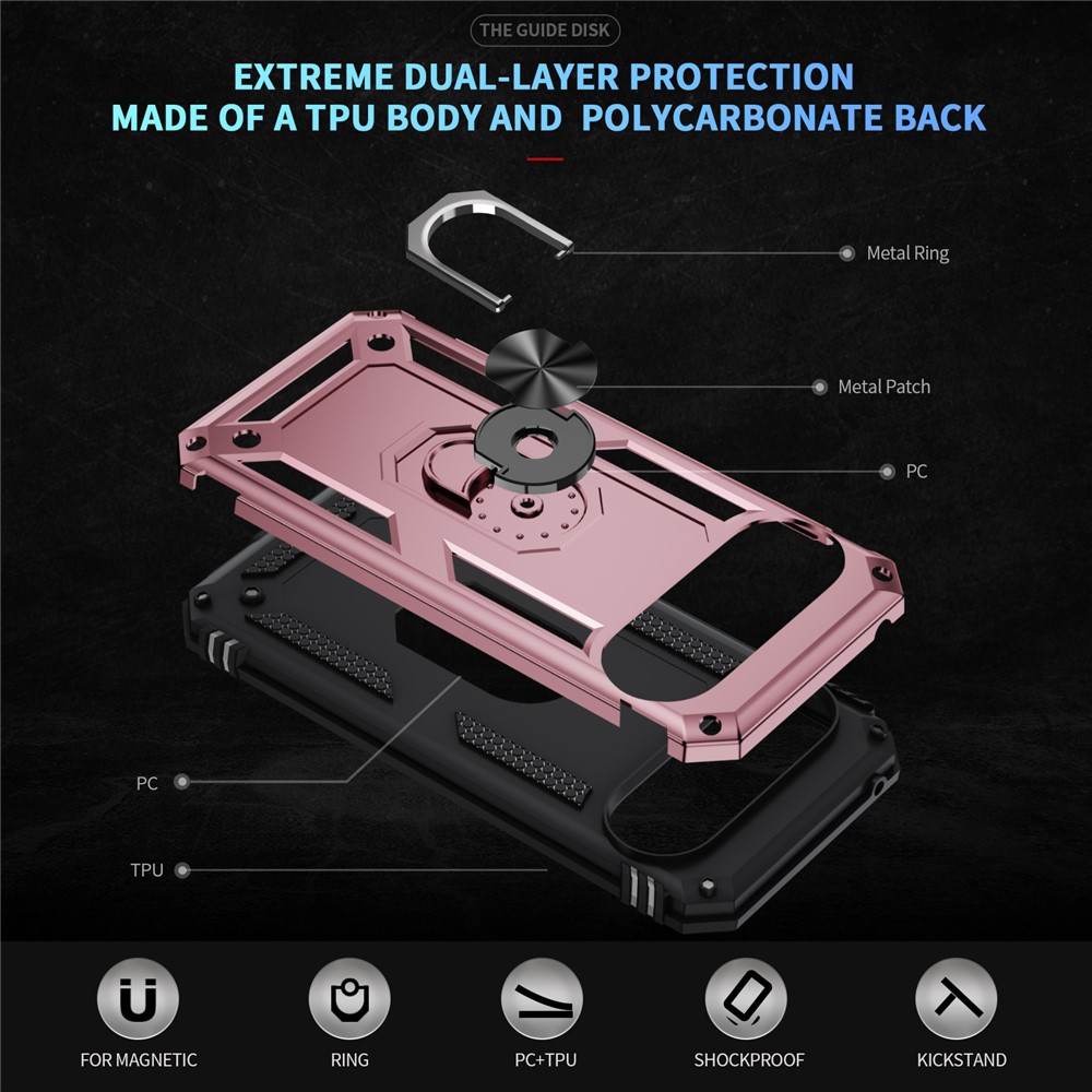  Google Pixel 11 Pro XL Skal Hybrid Kickstand Roséguld