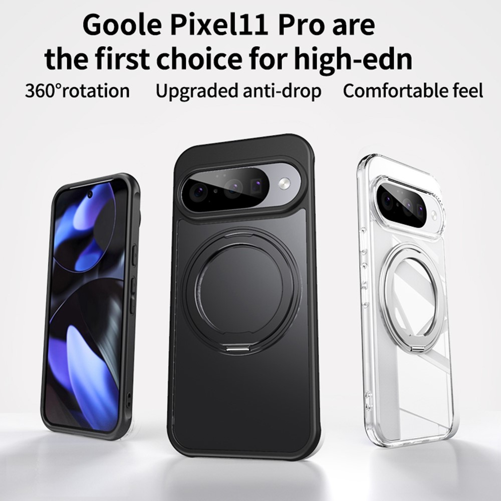  Google Pixel 11 / 11 Pro Skal MagSafe Metallstativ Matt Svart
