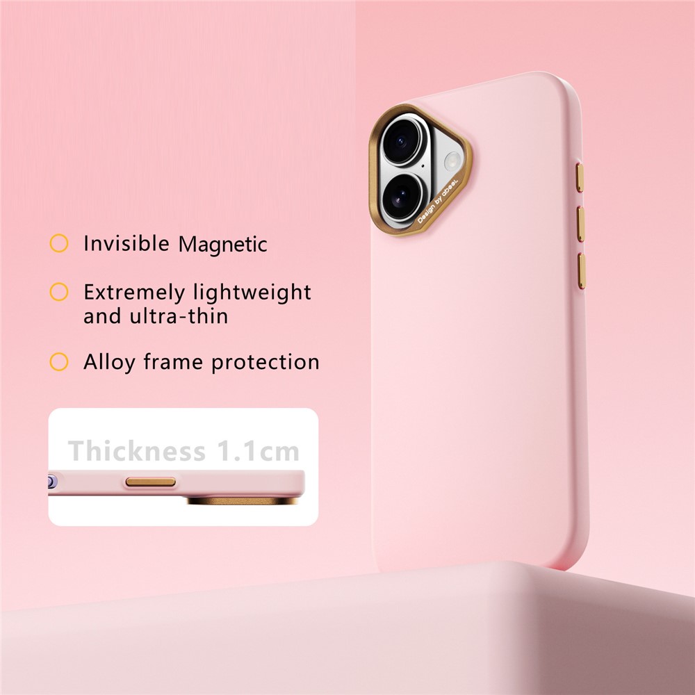 ABEEL ABEEL iPhone 17 / 18 Skal MagSafe Silikon PC Light Rosa