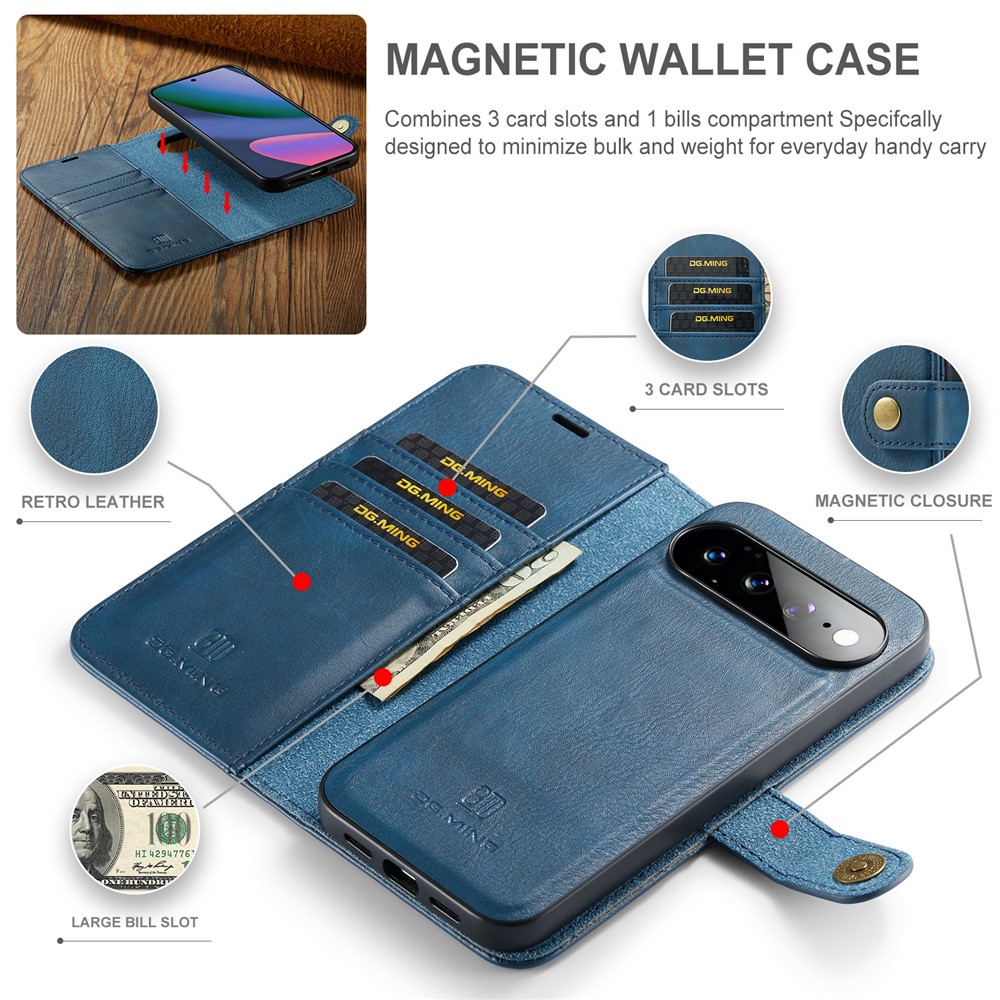 DG.MING DG.MING Google Pixel 11 Pro XL Fodral Magnet 2in1 Blå
