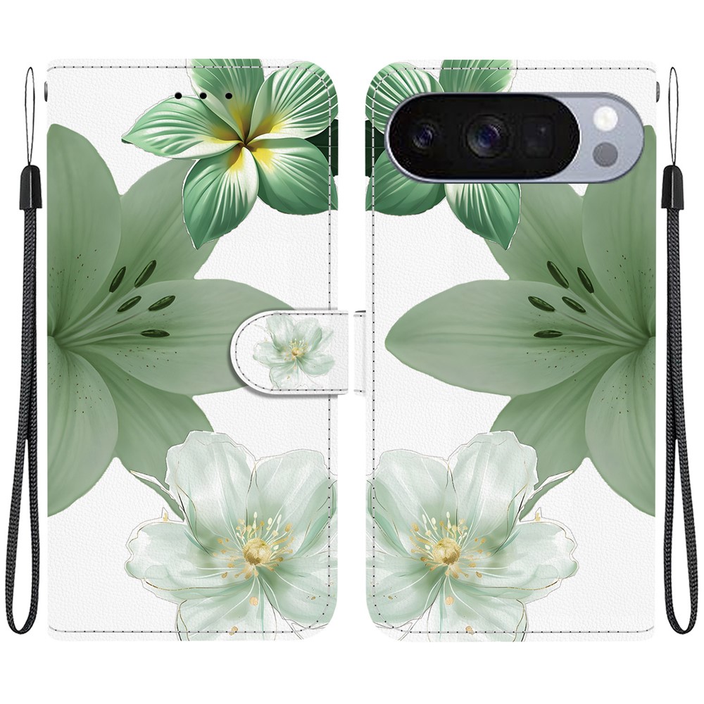  Google Pixel 11/11 Pro Fodral Med Tryck Blommor Grön