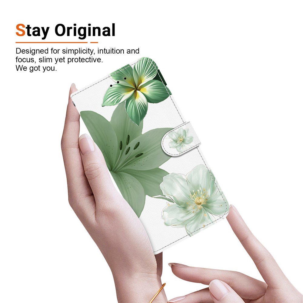  Google Pixel 11 Pro XL Fodral Med Tryck Blommor Grön