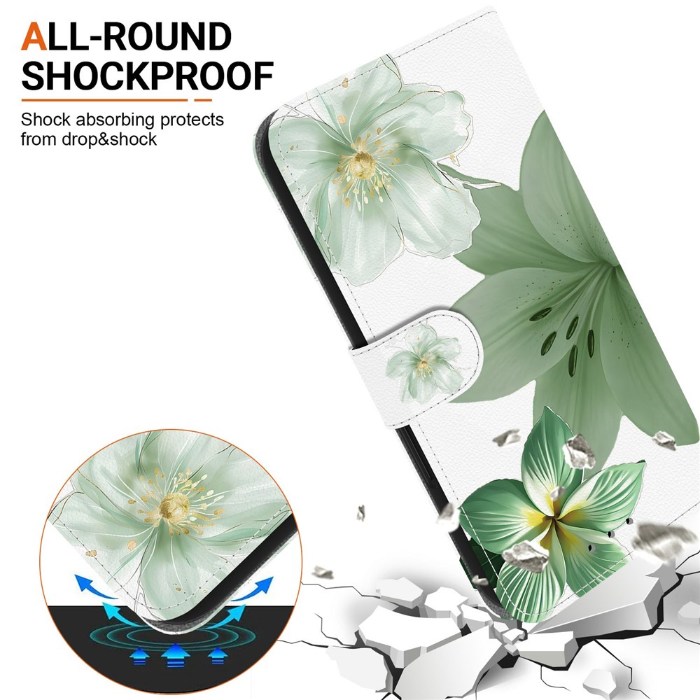  Google Pixel 11 Pro XL Fodral Med Tryck Blommor Grön