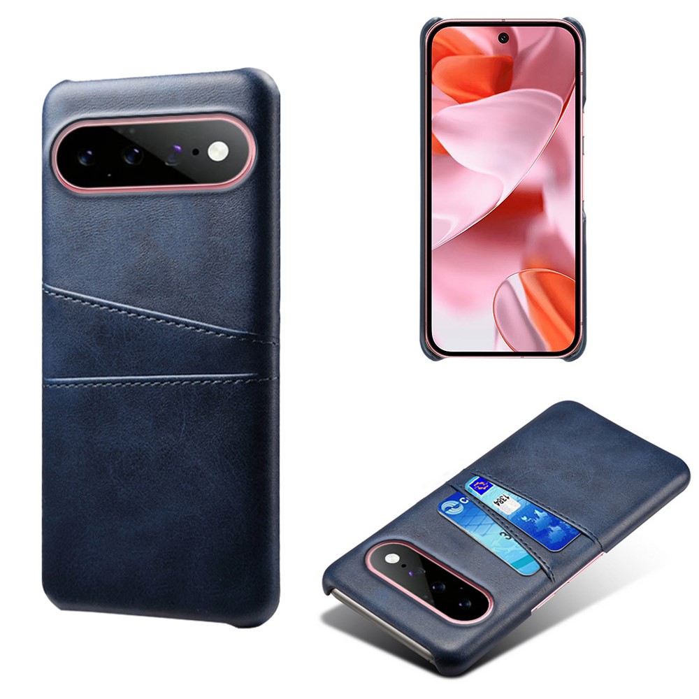  Google Pixel 11/11 Pro Skal PU Läder Med 2 Kortfack Blå