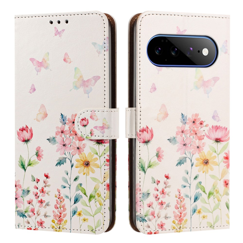  Google Pixel 9 Pro XL/10 Pro XL Fodral Med Mönster Blommor