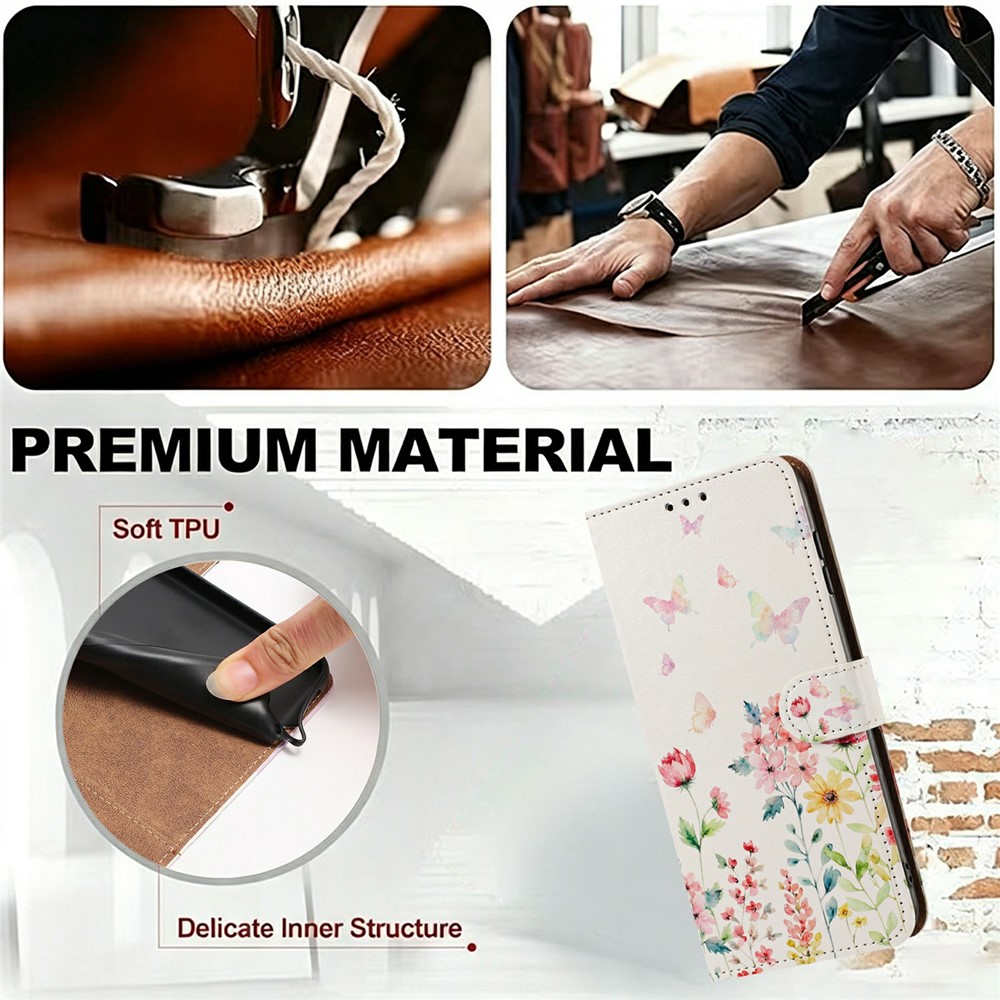  Google Pixel 9 Pro XL/10 Pro XL Fodral Med Mönster Blommor