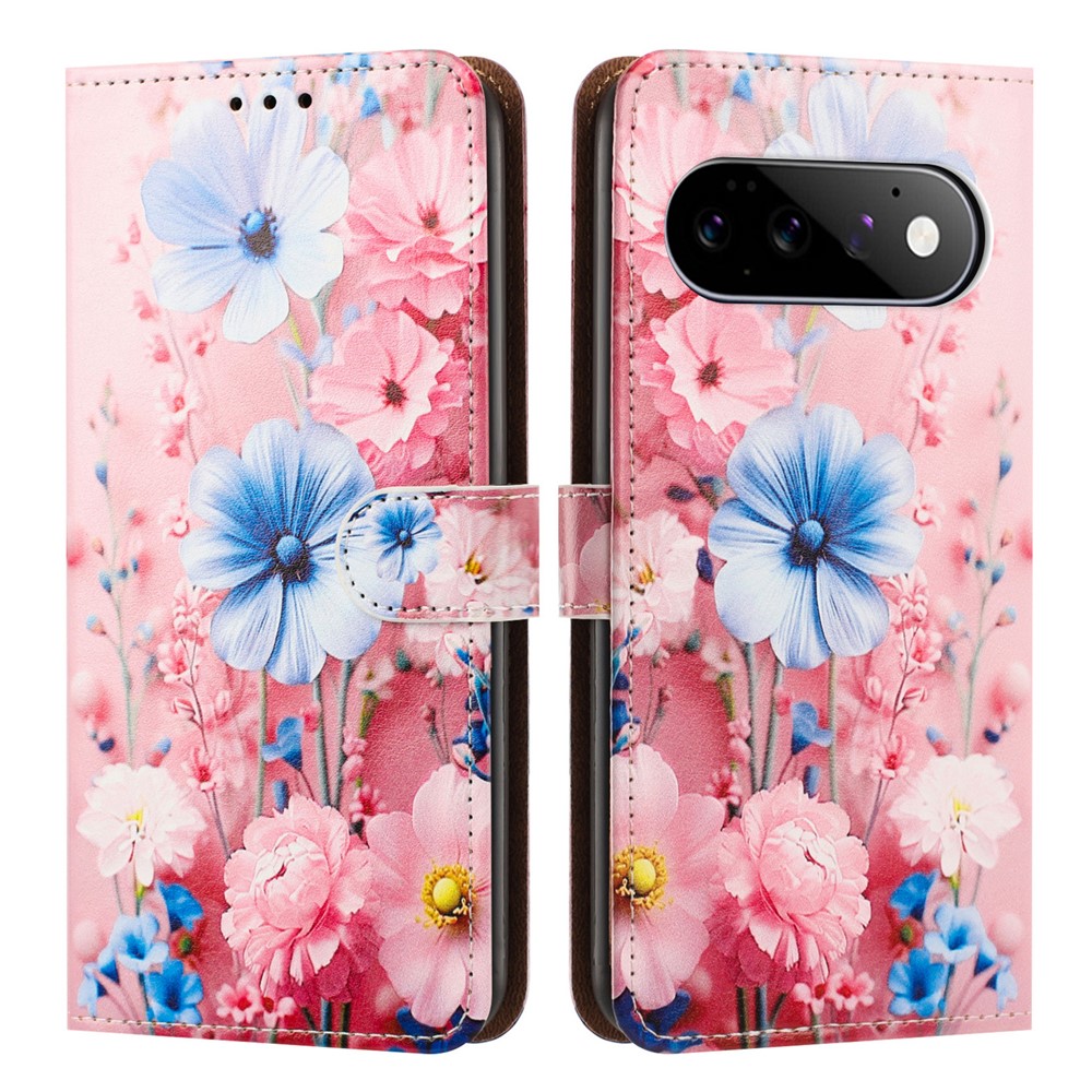  Google Pixel 11/10/10 Pro/9/9 Pro Fodral Med Mönster Blommor