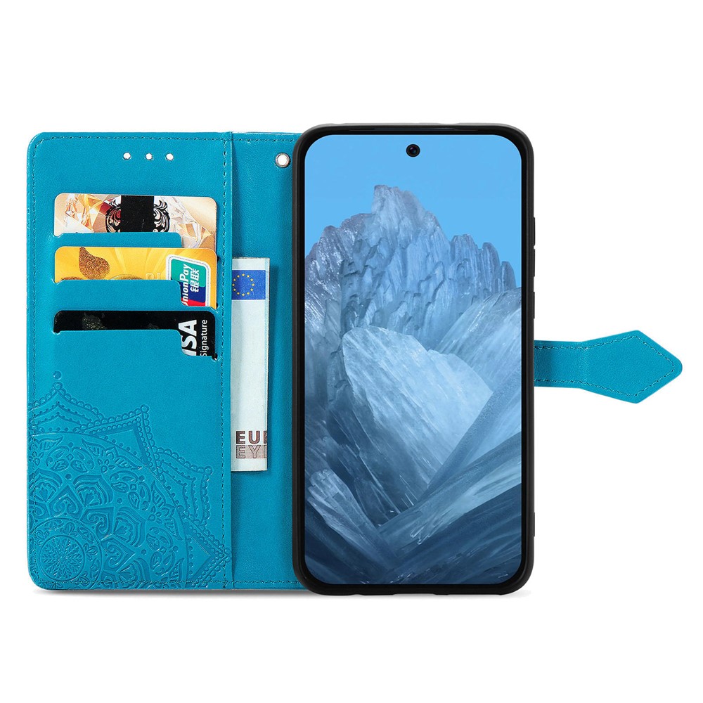 Google Pixel 11 / 11 Pro Fodral Med Mönster Mandala Blå