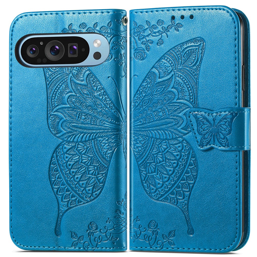 Google Pixel 11 / 11 Pro Fodral Med Mönster Fjäril Blå
