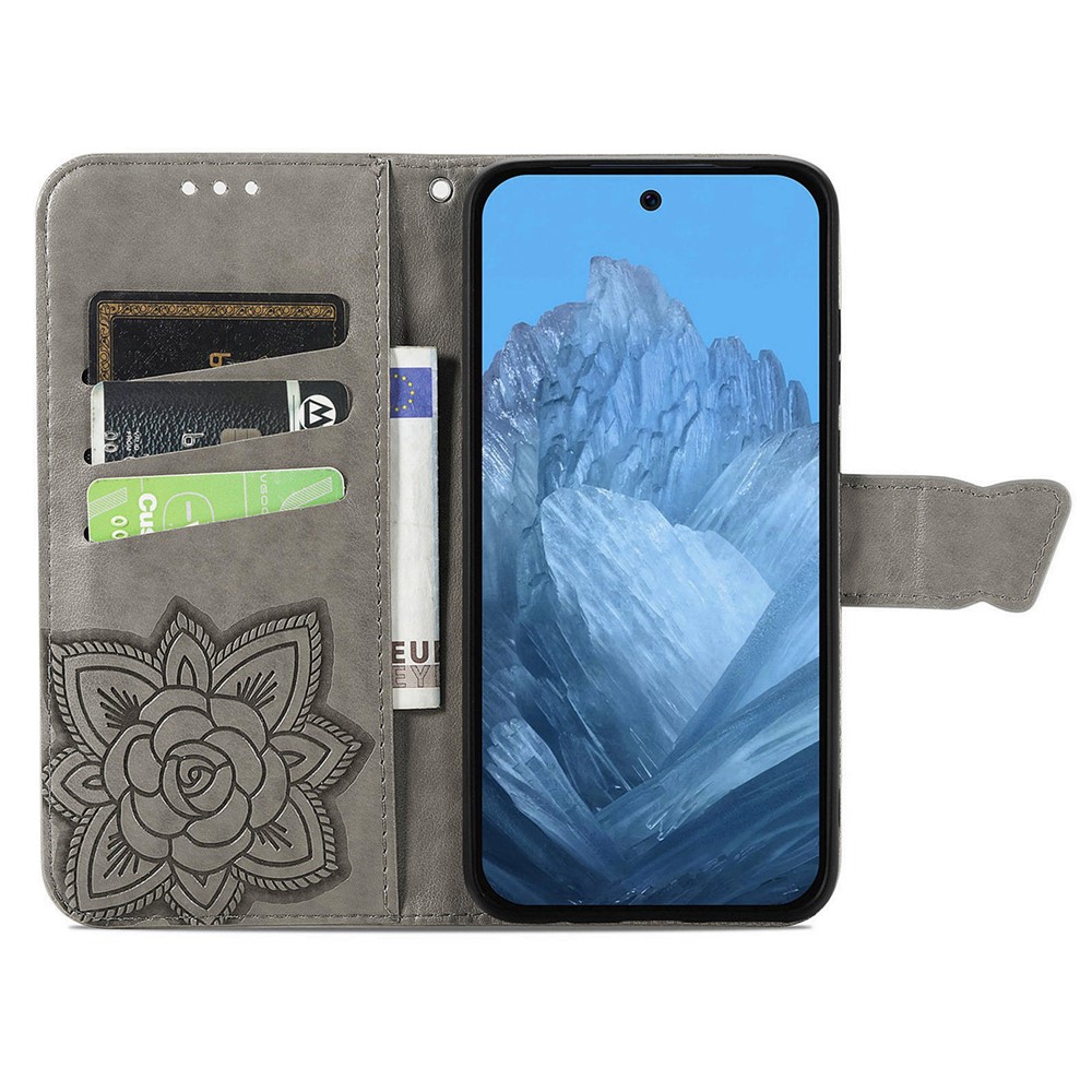  Google Pixel 11 / 11 Pro Fodral Med Mönster Fjäril Grå