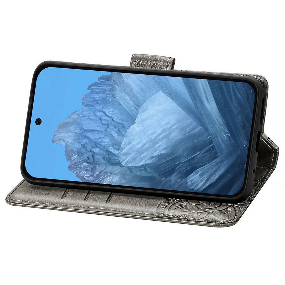  Google Pixel 11 / 11 Pro Fodral Med Mönster Fjäril Grå
