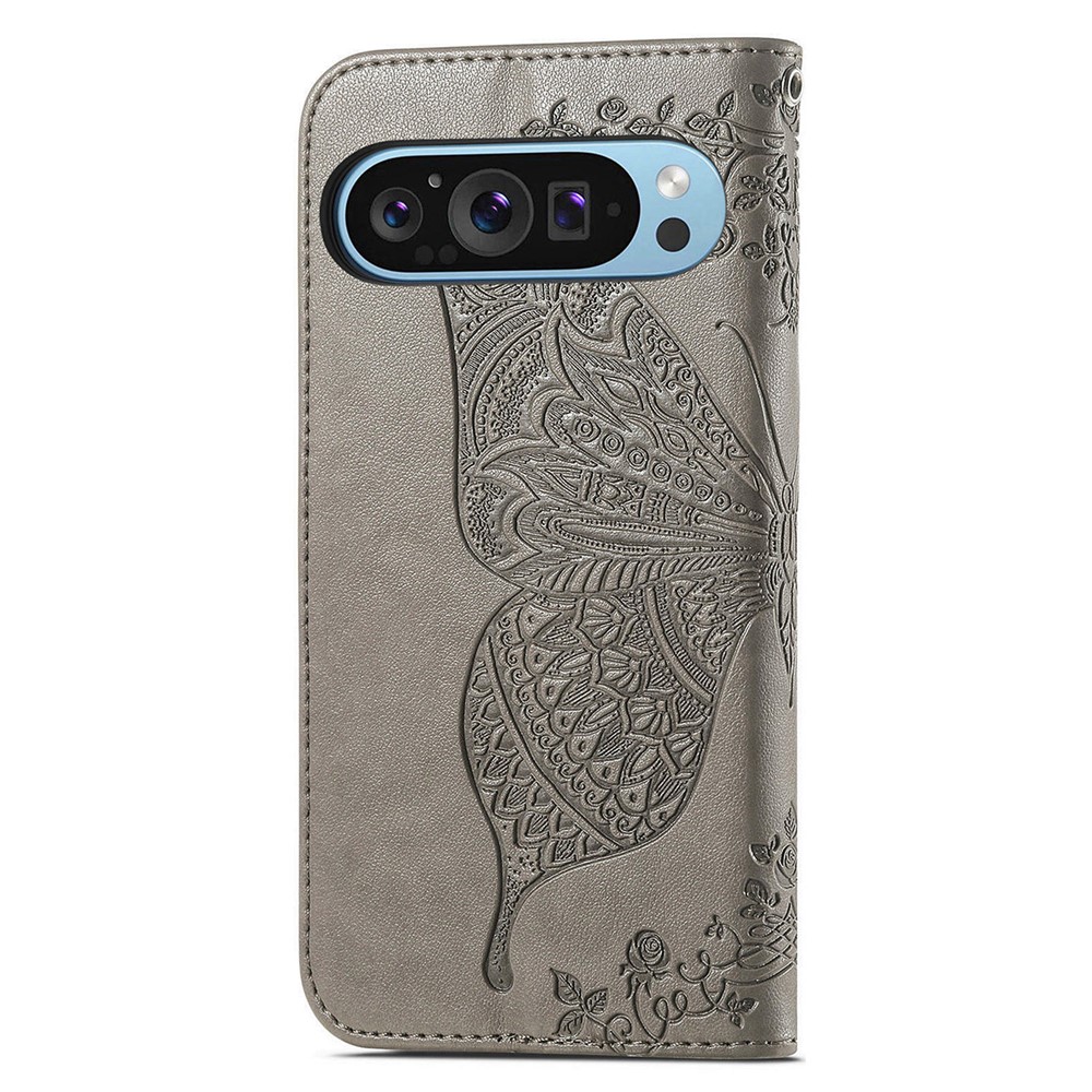  Google Pixel 11 / 11 Pro Fodral Med Mönster Fjäril Grå