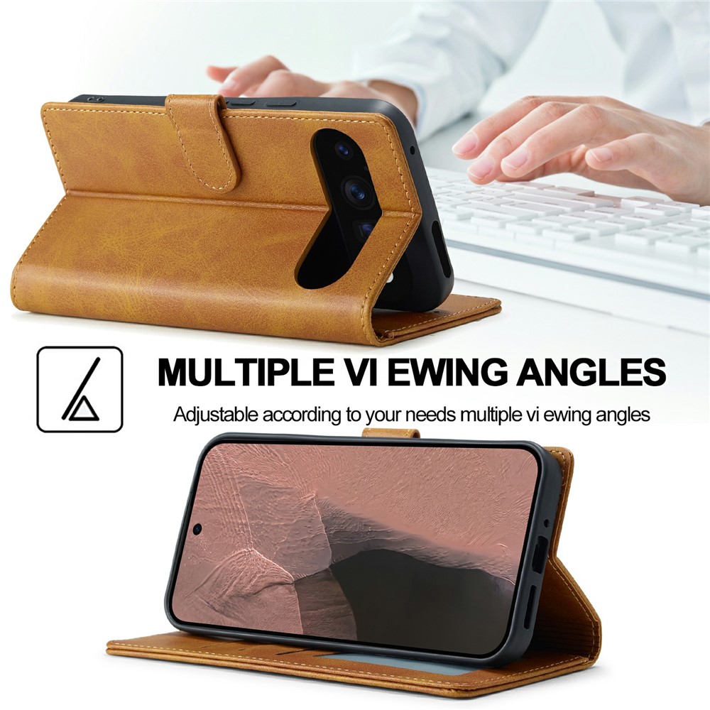 LC.IMEEKE LC.IMEEKE Google Pixel 11/11 Pro Fodral Läder Brun