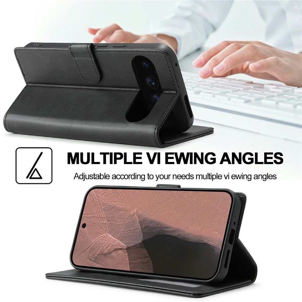 LC.IMEEKE LC.IMEEKE Google Pixel 11/11 Pro Fodral Läder Svart