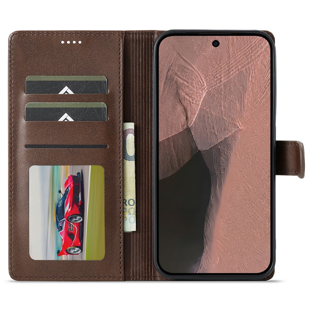 LC.IMEEKE LC.IMEEKE Google Pixel 11/11 Pro Fodral Läder Brun