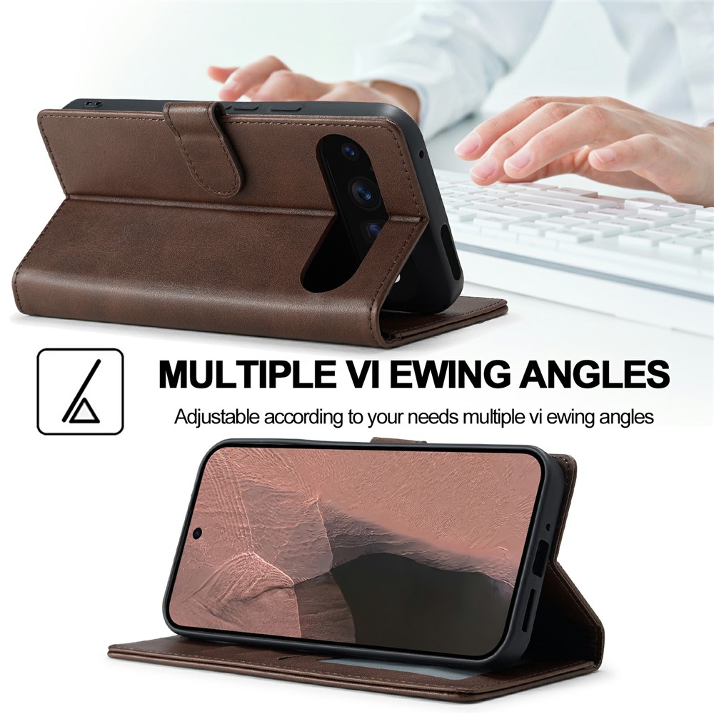 LC.IMEEKE LC.IMEEKE Google Pixel 11/11 Pro Fodral Läder Brun