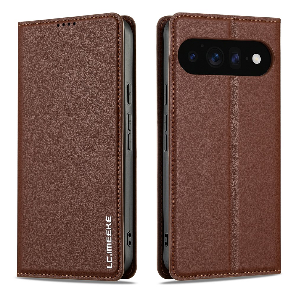 LC.IMEEKE LC.IMEEKE Google Pixel 11 Pro XL Fodral Flip Läder Brun