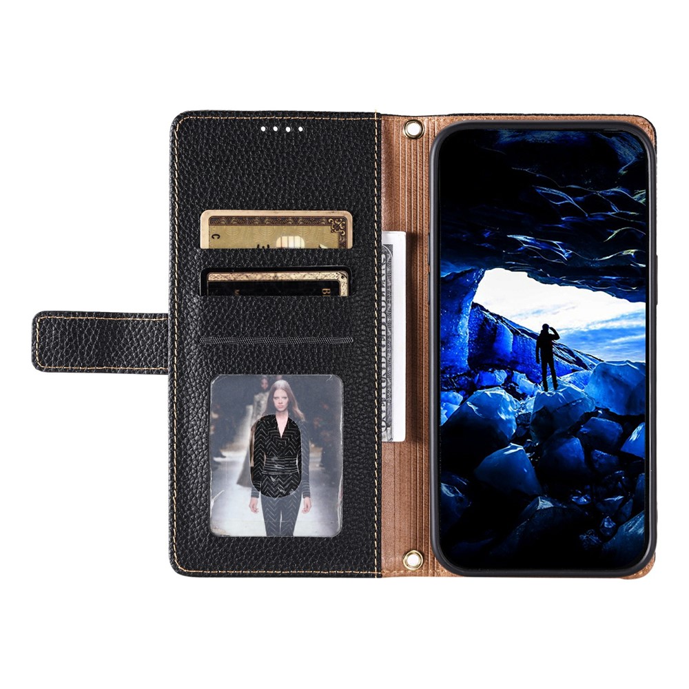  Google Pixel 11/11 Pro Fodral Läder Kortfack 2-färgat Svart / Grå