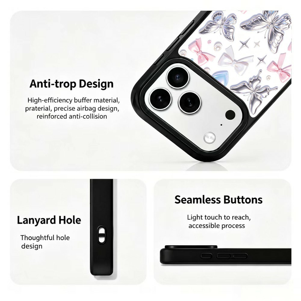  iPhone 18 Pro / 17 Pro Skal MagSafe UV-Mönster Fjärilar