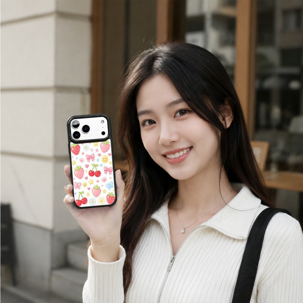  iPhone 18 Pro / 17 Pro Skal MagSafe UV-Mönster Körsbär