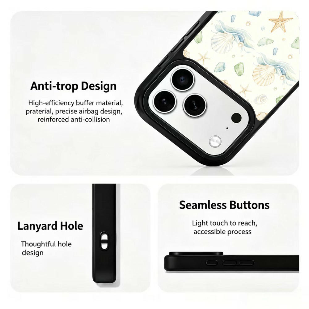  iPhone 18 Pro / 17 Pro Skal MagSafe UV-Mönster Snäckor