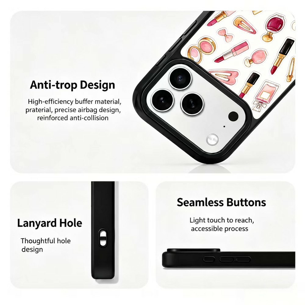  iPhone 18 Pro / 17 Pro Skal MagSafe UV-Mönster Smink