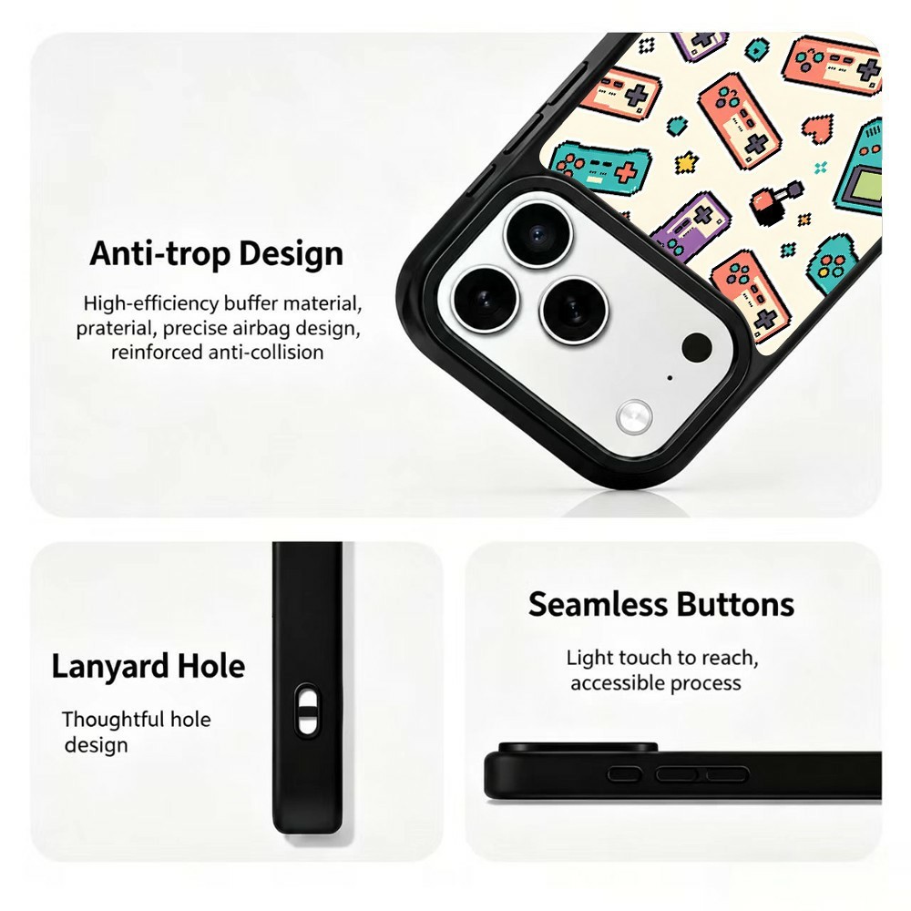  iPhone 18 Pro / 17 Pro Skal MagSafe UV-Mönster Spel