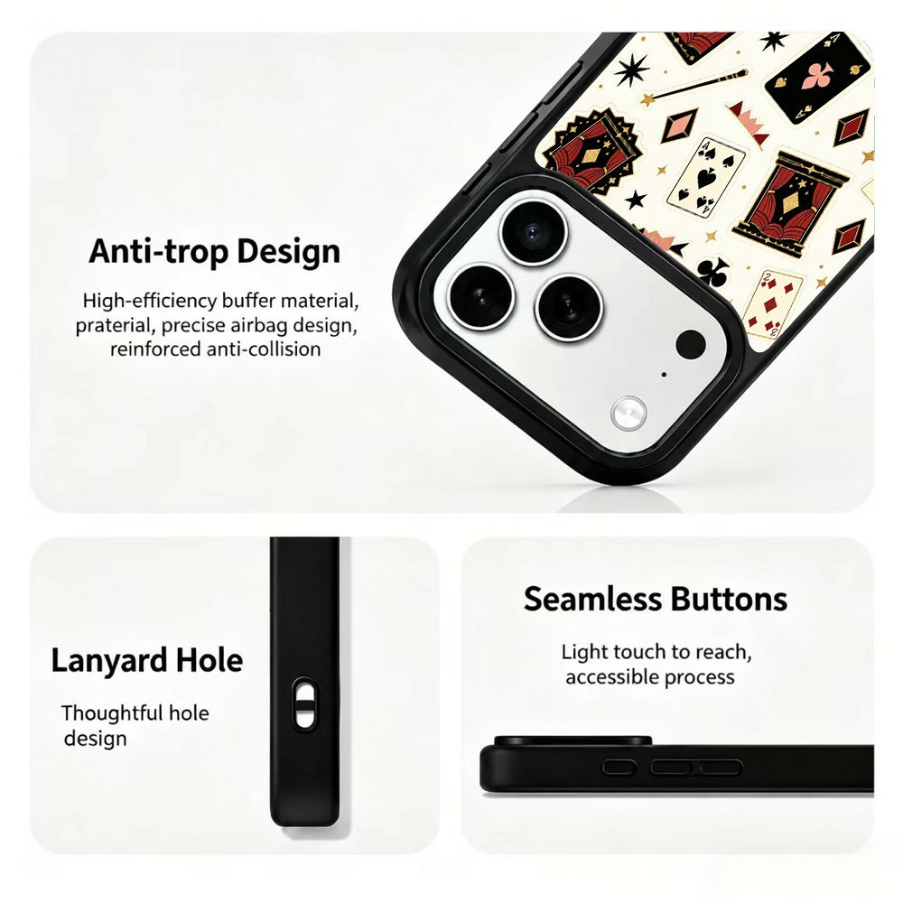  iPhone 18 Pro / 17 Pro Skal MagSafe UV-Mönster Poker