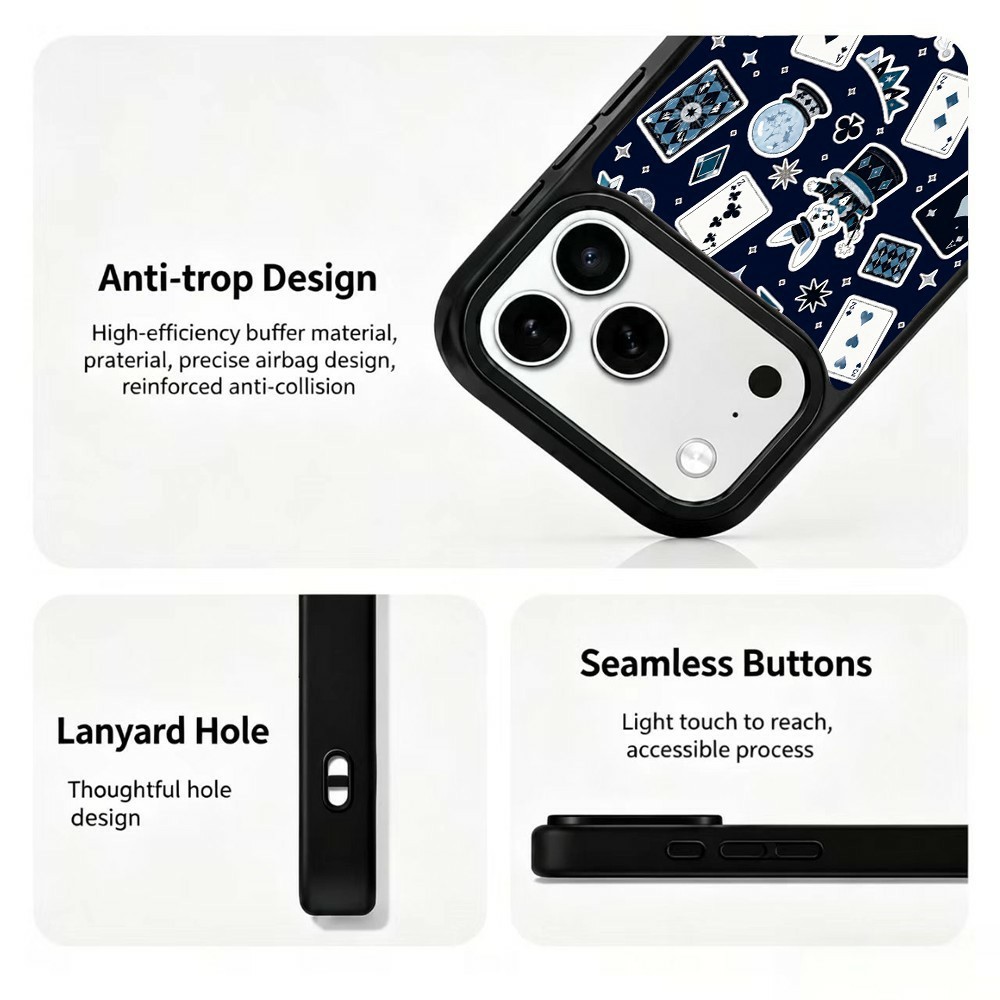  iPhone 18 Pro / 17 Pro Skal MagSafe UV-Mönster Poker