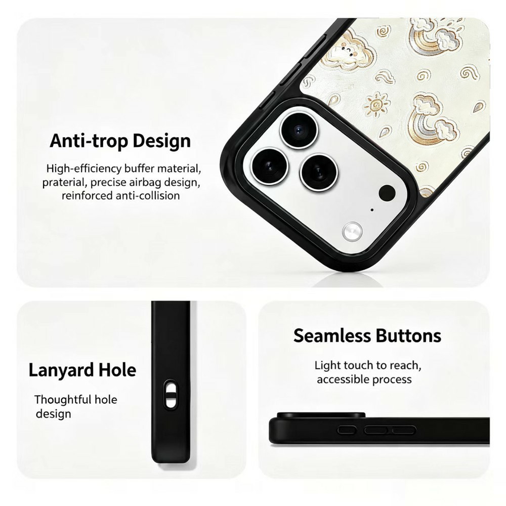  iPhone 18 Pro / 17 Pro Skal MagSafe UV-Mönster Regnbåge