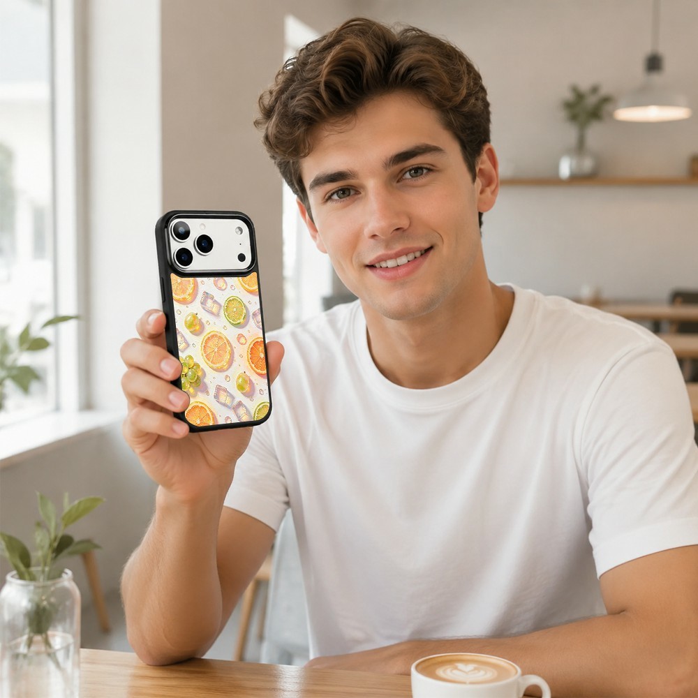  iPhone 18 Pro / 17 Pro Skal MagSafe UV-Mönster Apelsin