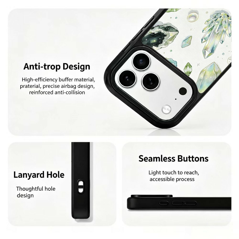  iPhone 18 Pro / 17 Pro Skal MagSafe UV-Mönster Diamanter